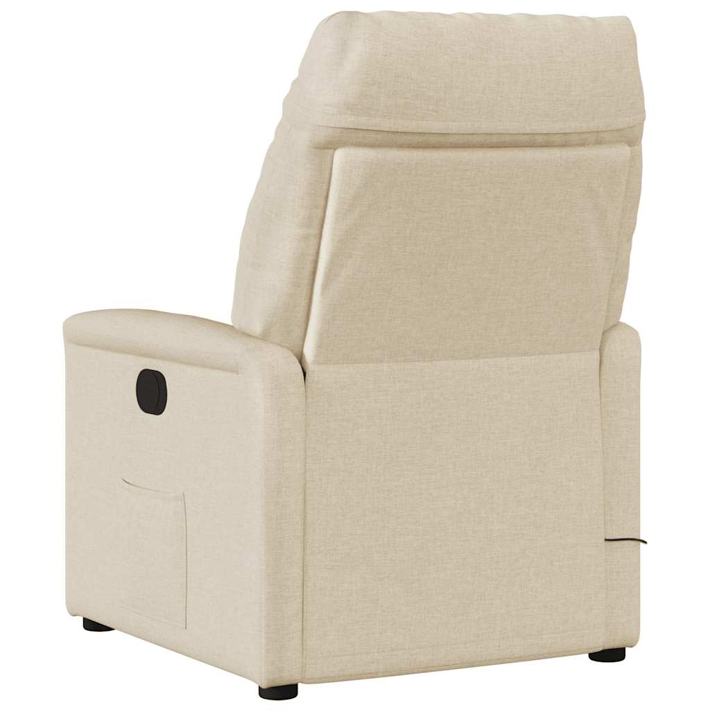 vidaXL Massagesessel Elektrisch Creme Stoff