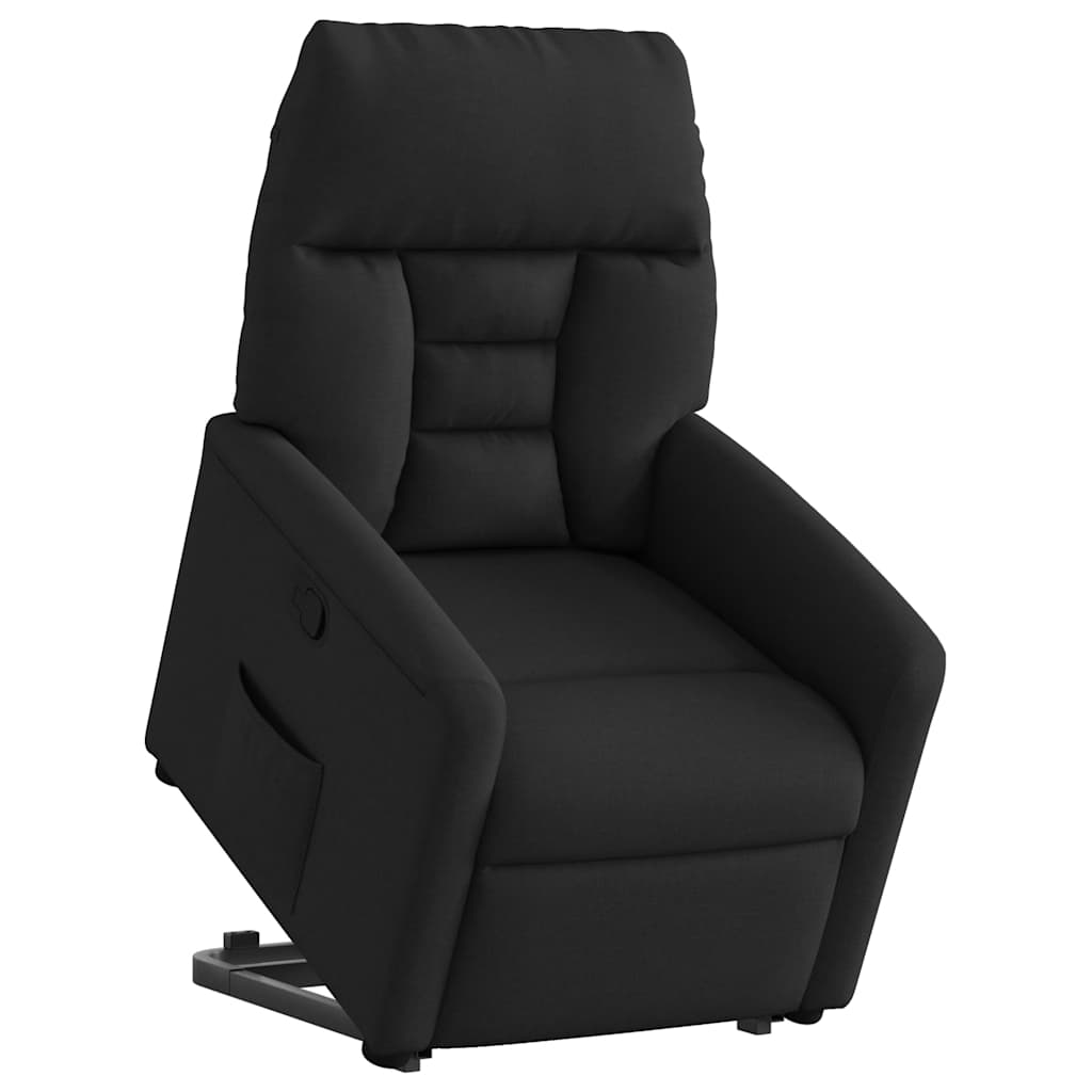 vidaXL Fauteuil releveur relax électrique en tissu noir