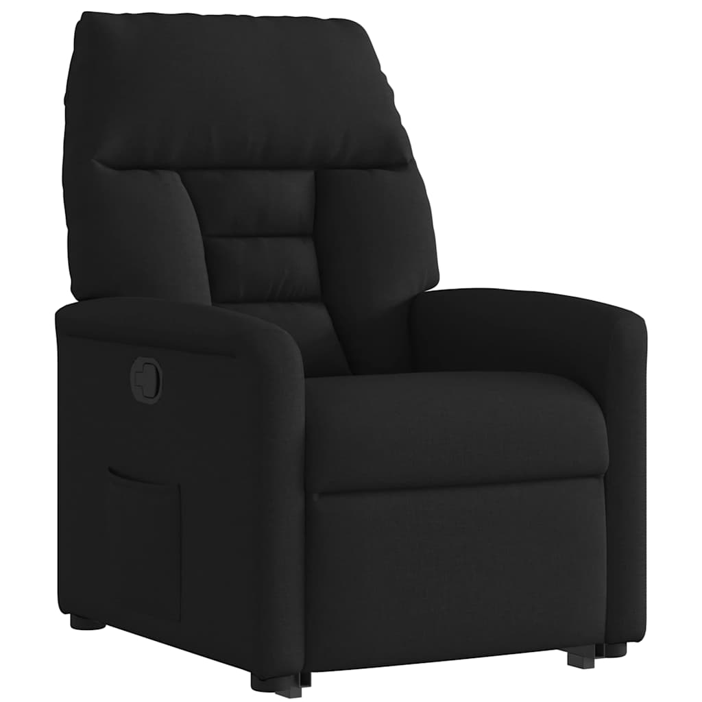 vidaXL Fauteuil releveur relax électrique en tissu noir