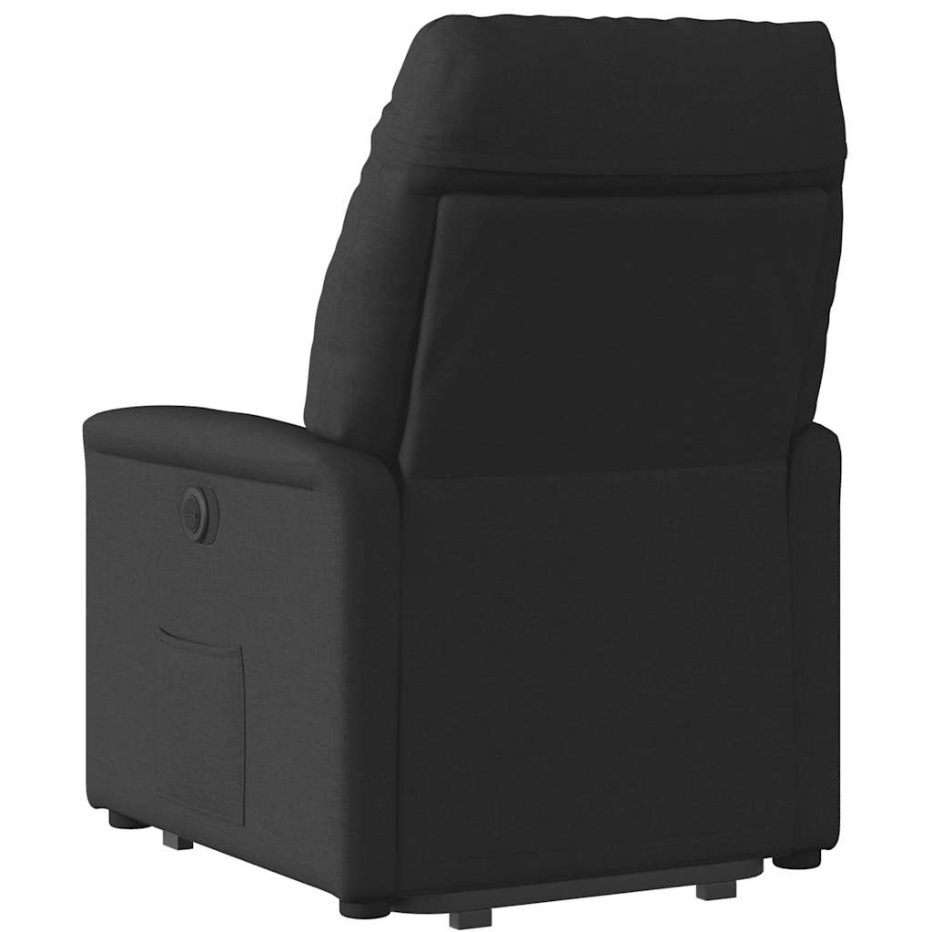 vidaXL Fauteuil releveur relax électrique en tissu noir