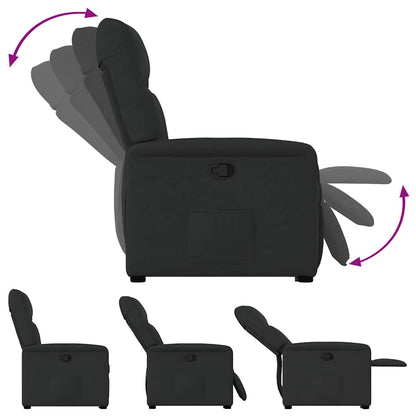 vidaXL Fauteuil releveur relax électrique en tissu noir