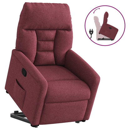 vidaXL Relaxsessel mit Aufstehhilfe Weinrot Stoff