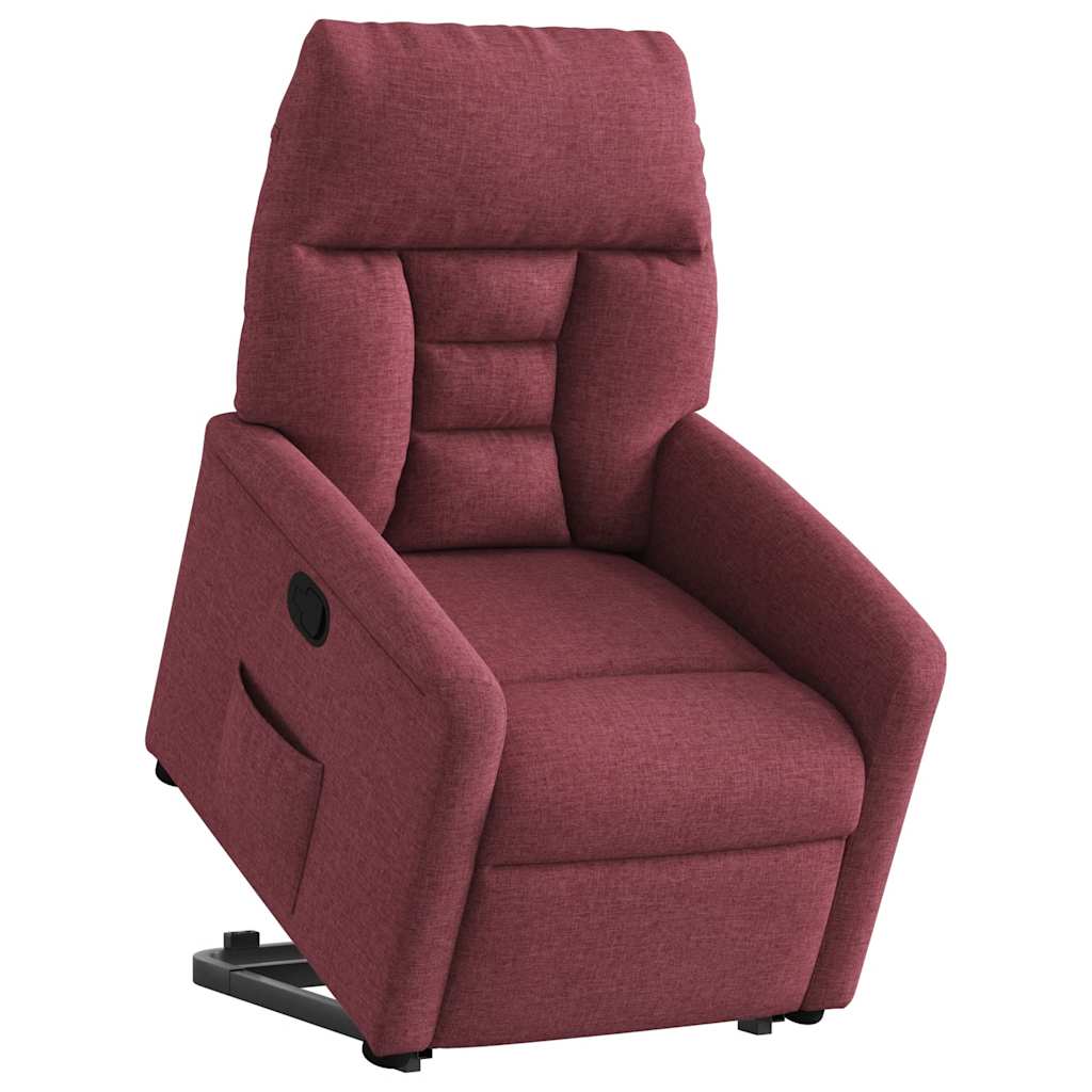 vidaXL Relaxsessel mit Aufstehhilfe Weinrot Stoff