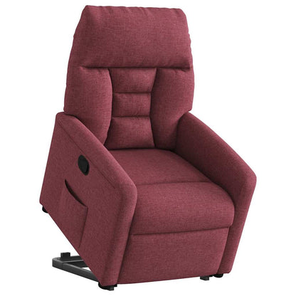 vidaXL Relaxsessel mit Aufstehhilfe Weinrot Stoff