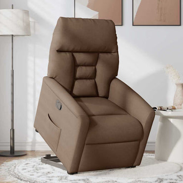 vidaXL Fauteuil relax releveur marron en tissu