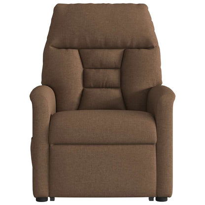 vidaXL Fauteuil relax releveur marron en tissu