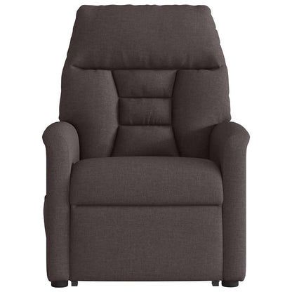vidaXL Relaxsessel mit Aufstehhilfe Dunkelbraun Stoff