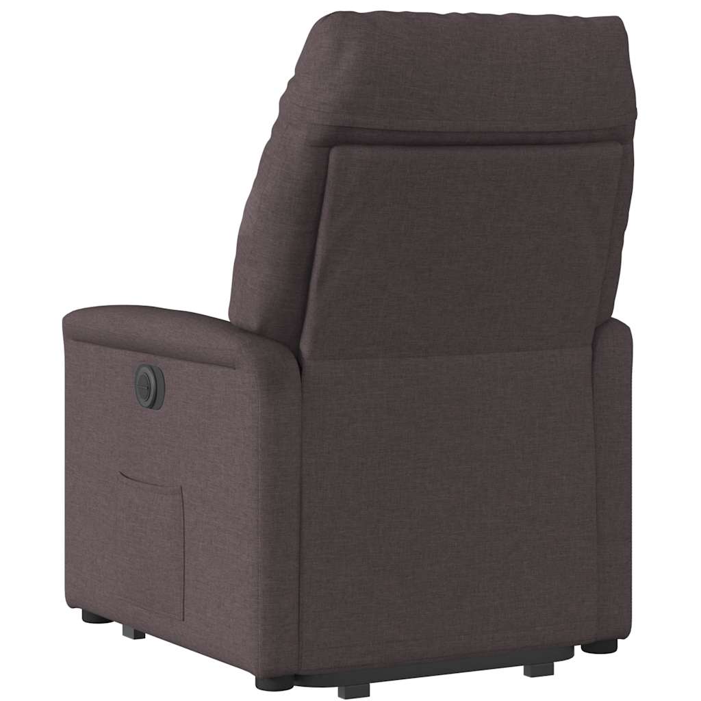 vidaXL Relaxsessel mit Aufstehhilfe Dunkelbraun Stoff