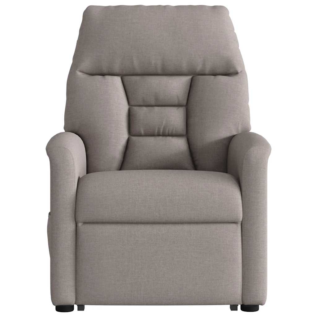 vidaXL Relaxsessel mit Aufstehhilfe Taupe Stoff