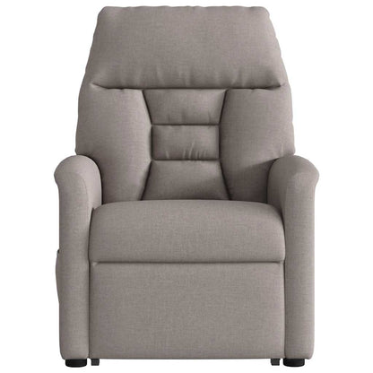 vidaXL Relaxsessel mit Aufstehhilfe Taupe Stoff