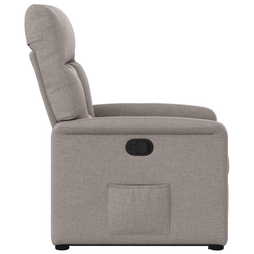 vidaXL Relaxsessel mit Aufstehhilfe Taupe Stoff