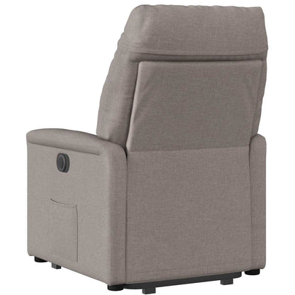 vidaXL Relaxsessel mit Aufstehhilfe Taupe Stoff