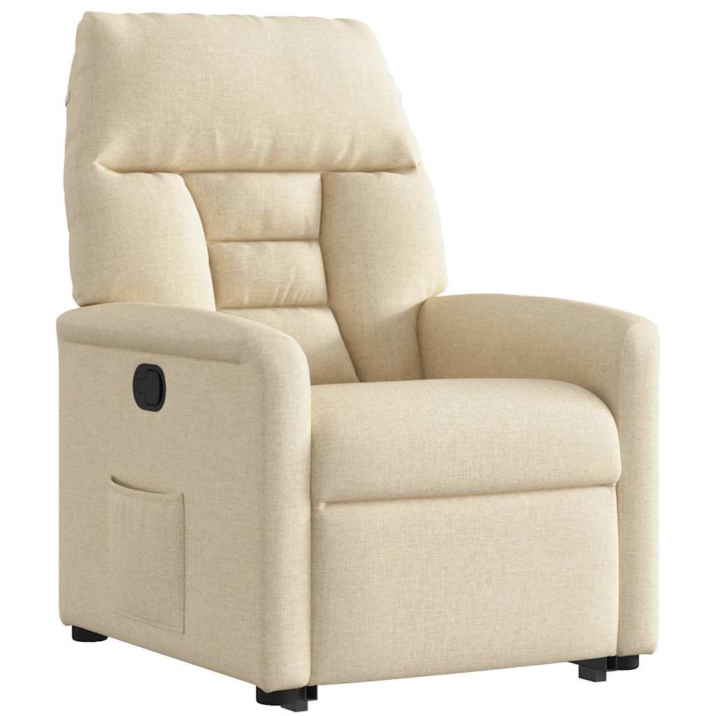 vidaXL Relaxsessel mit Aufstehhilfe Creme Stoff