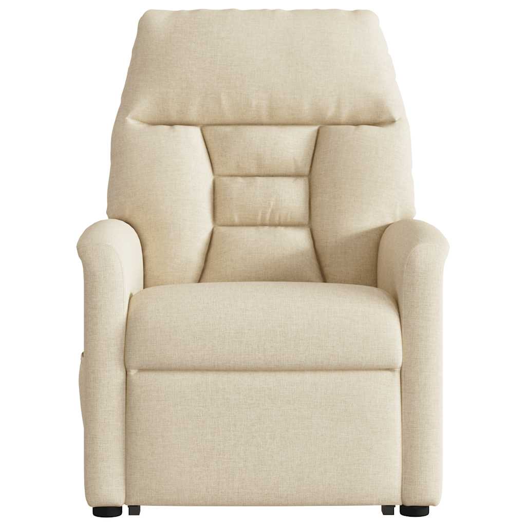 vidaXL Relaxsessel mit Aufstehhilfe Creme Stoff
