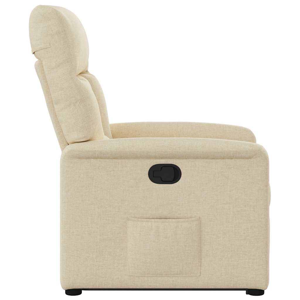 vidaXL Relaxsessel mit Aufstehhilfe Creme Stoff