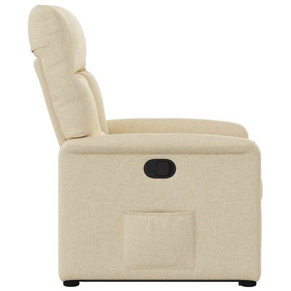vidaXL Relaxsessel mit Aufstehhilfe Creme Stoff
