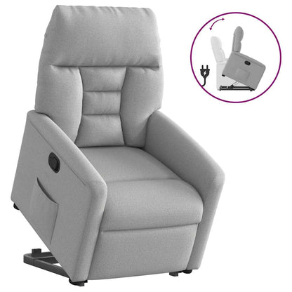 Fauteuil relax inclinable électrique gris nuage en tissu vidaXL