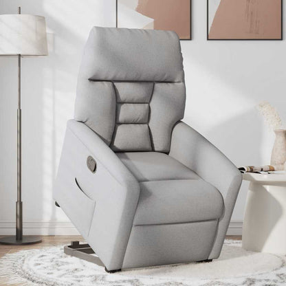 Fauteuil relax inclinable électrique gris nuage en tissu vidaXL