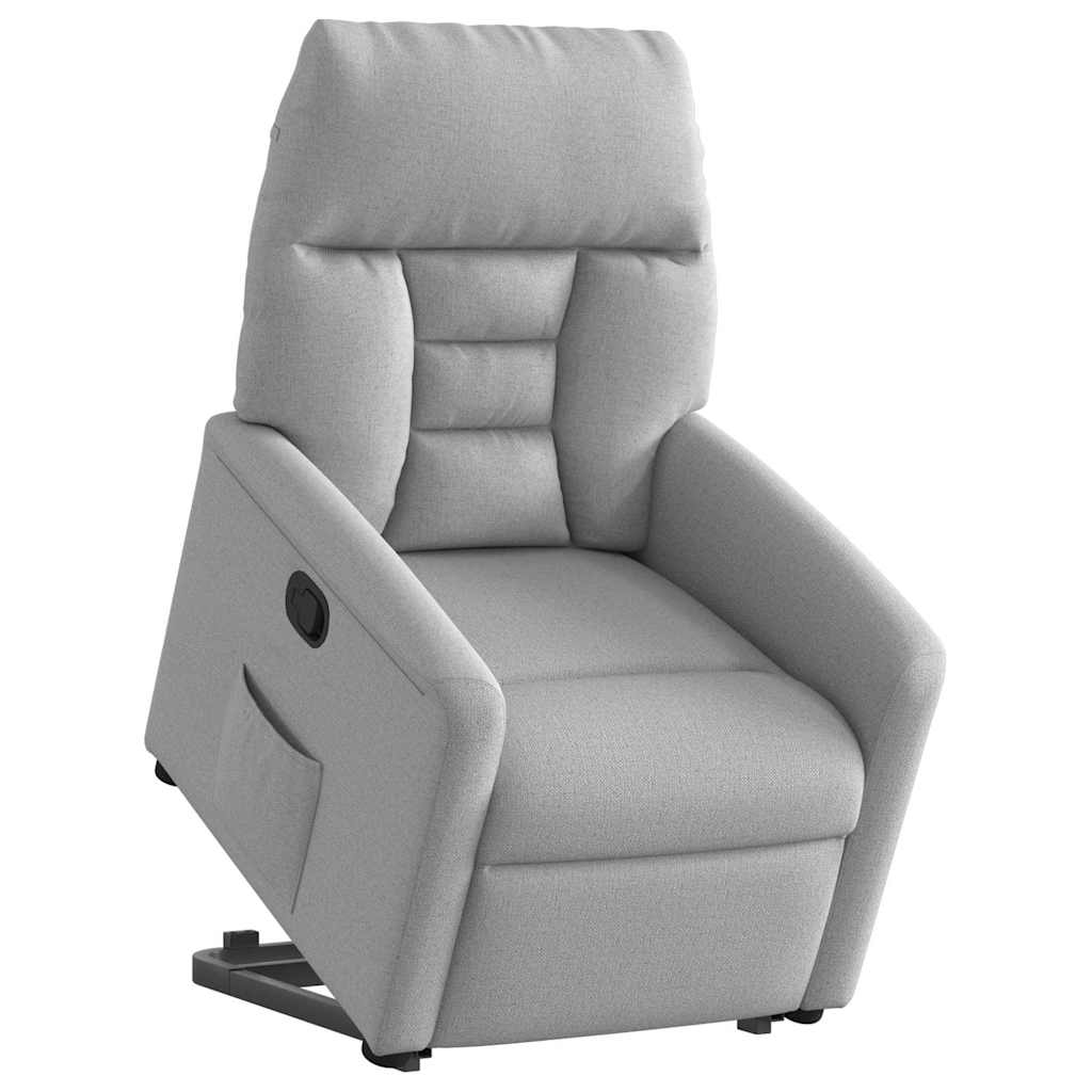 Fauteuil relax inclinable électrique gris nuage en tissu vidaXL