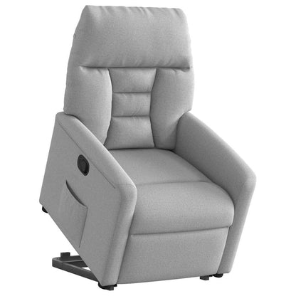 Fauteuil relax inclinable électrique gris nuage en tissu vidaXL