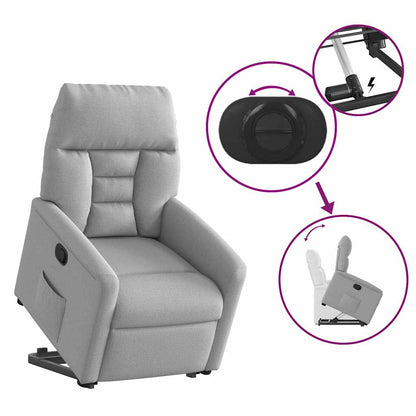 Fauteuil relax inclinable électrique gris nuage en tissu vidaXL