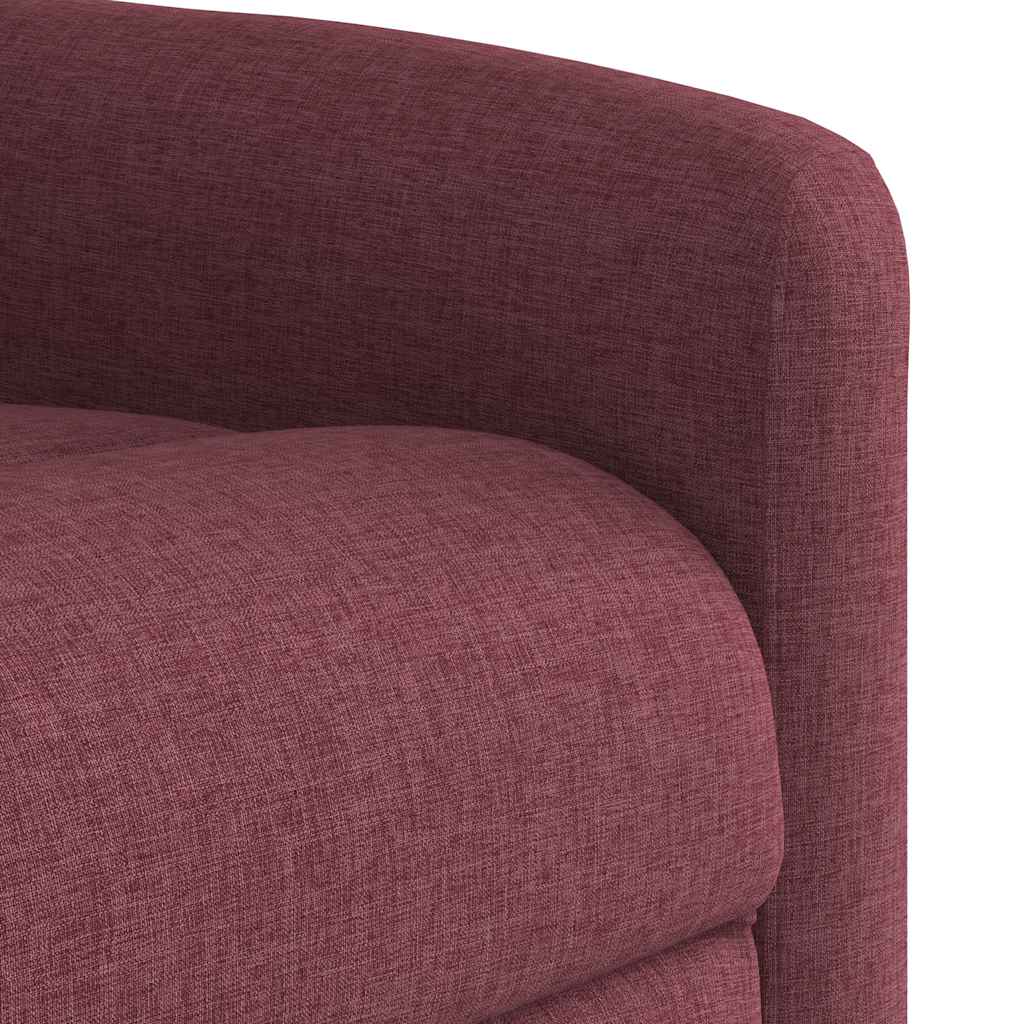 vidaXL Massagesessel mit Aufstehhilfe Weinrot Stoff