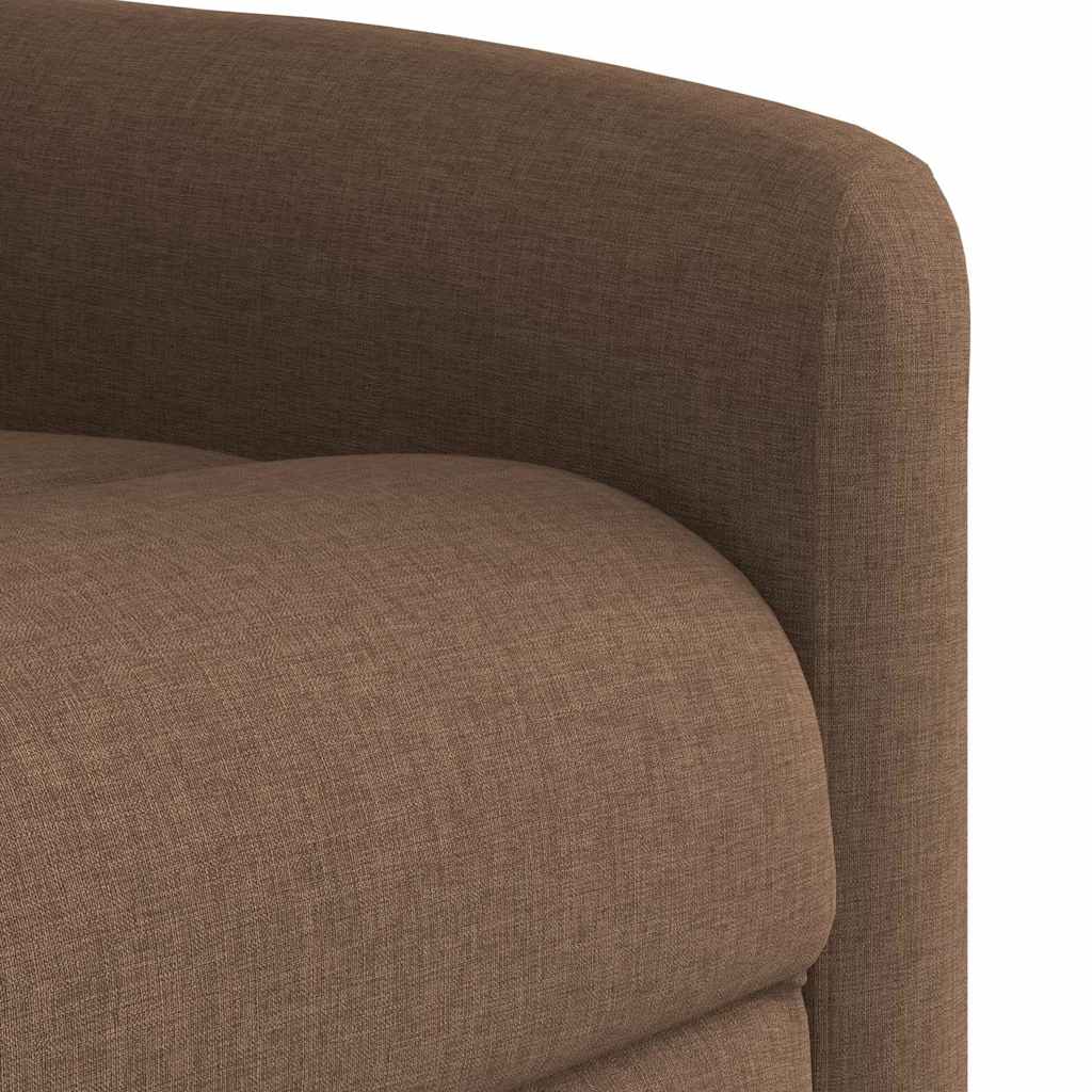 vidaXL Massagesessel mit Aufstehhilfe Braun Stoff