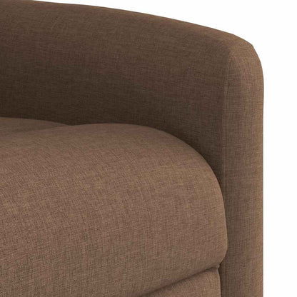 vidaXL Massagesessel mit Aufstehhilfe Braun Stoff