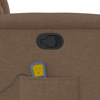 vidaXL Massagesessel mit Aufstehhilfe Braun Stoff