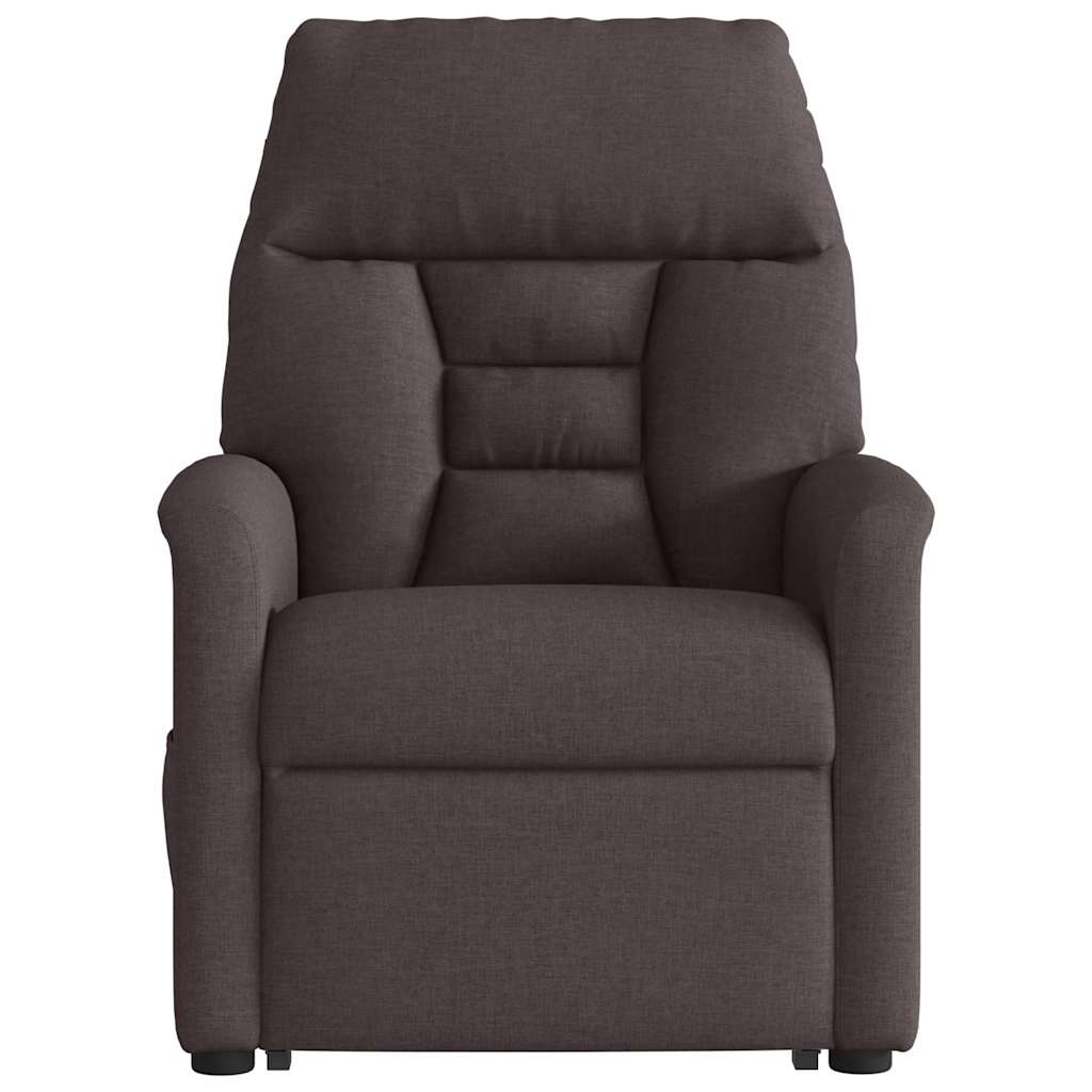 vidaXL Massagesessel mit Aufstehhilfe Dunkelbraun Stoff