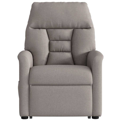 vidaXL Massagesessel mit Aufstehhilfe Taupe Stoff