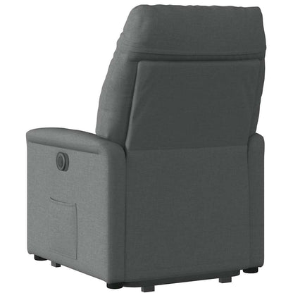 vidaXL Relaxsessel mit Aufstehhilfe Elektrisch Dunkelgrau Stoff