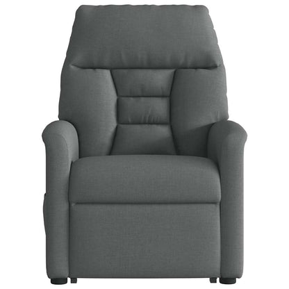 vidaXL Relaxsessel mit Aufstehhilfe Elektrisch Dunkelgrau Stoff
