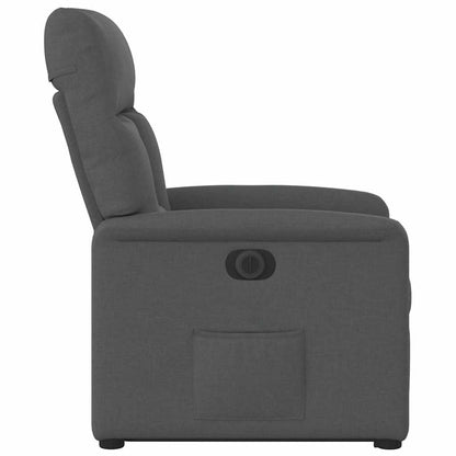 vidaXL Relaxsessel mit Aufstehhilfe Elektrisch Dunkelgrau Stoff