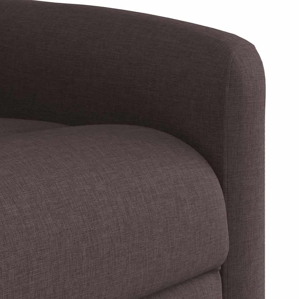 vidaXL Relaxsessel mit Aufstehhilfe Elektrisch Dunkelbraun Stoff
