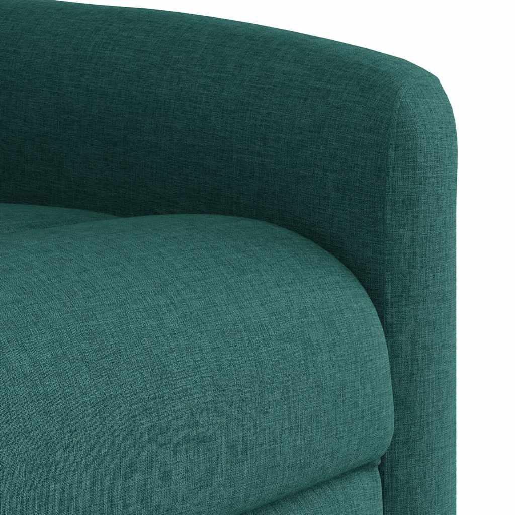 vidaXL Relaxsessel mit Aufstehhilfe Elektrisch Dunkelgrün Stoff