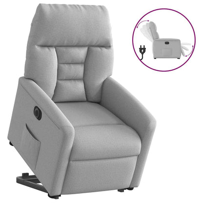 vidaXL Fauteuil releveur électrique gris nuage en tissu