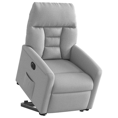 vidaXL Fauteuil releveur électrique gris nuage en tissu