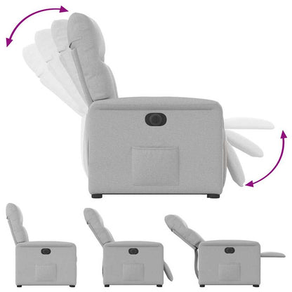 vidaXL Fauteuil releveur électrique gris nuage en tissu