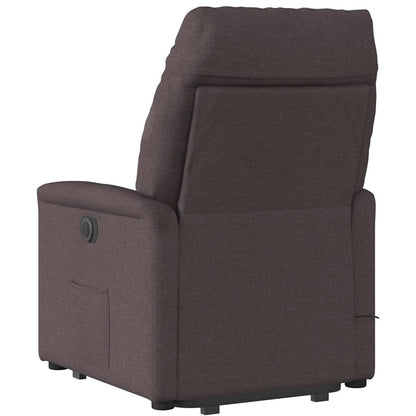vidaXL Fauteuil de massage électrique releveur tissu marron foncé