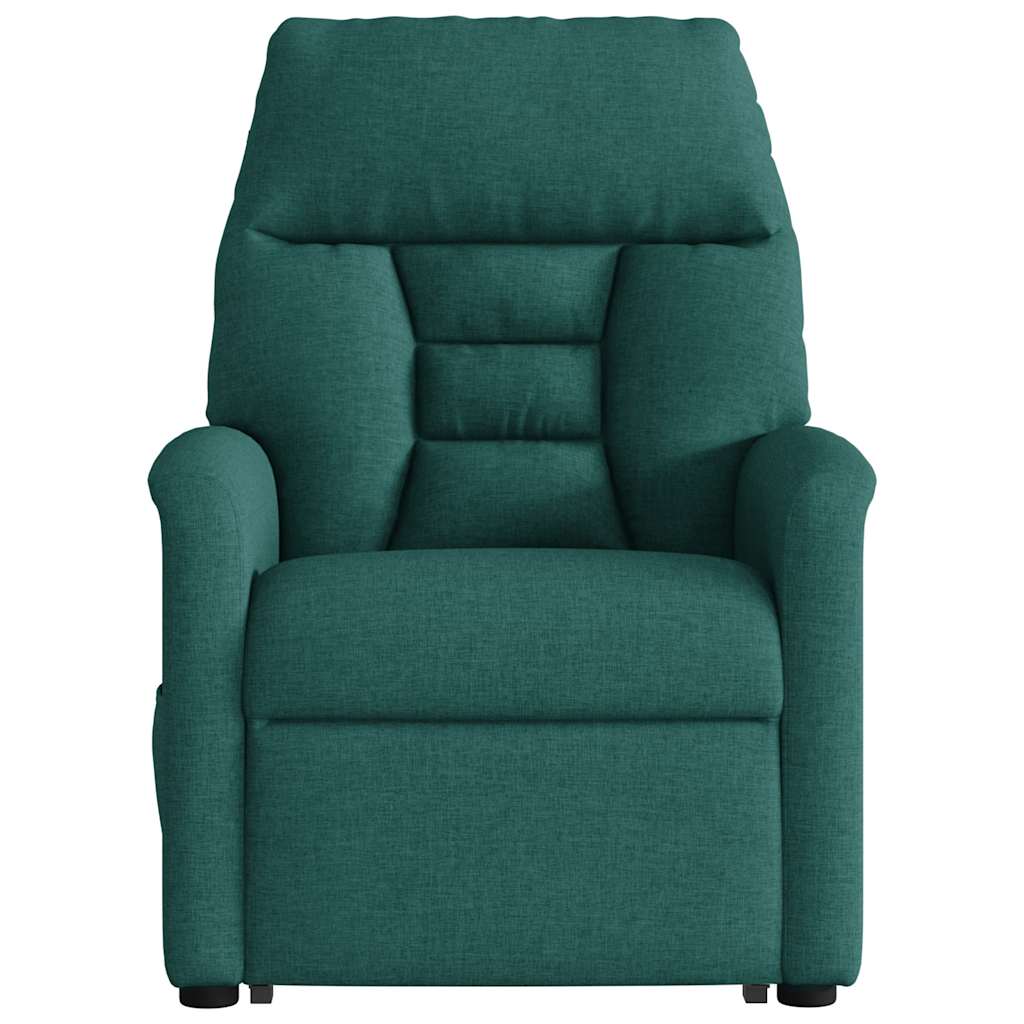 vidaXL Fauteuil de massage électrique releveur tissu vert foncé