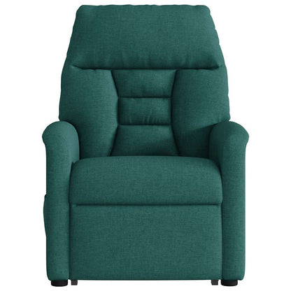 vidaXL Fauteuil de massage électrique releveur tissu vert foncé