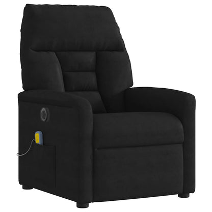 vidaXL Massagesessel Elektrisch Schwarz Mikrofasergewebe