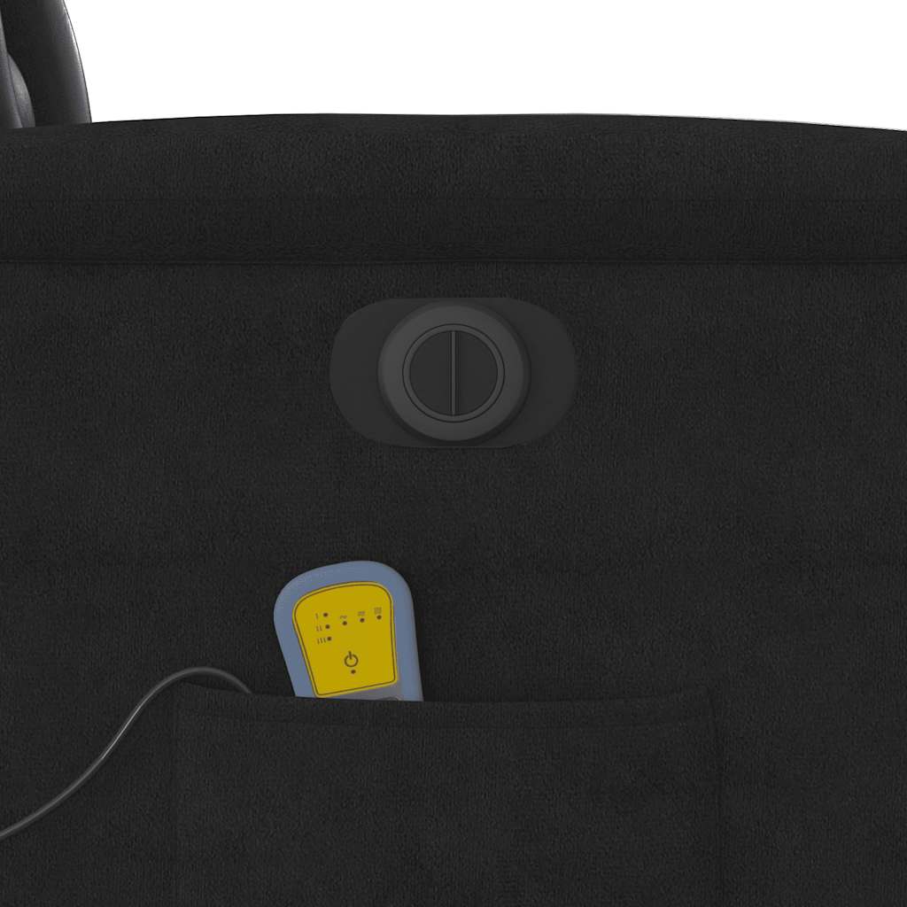 vidaXL Massagesessel Elektrisch Schwarz Mikrofasergewebe