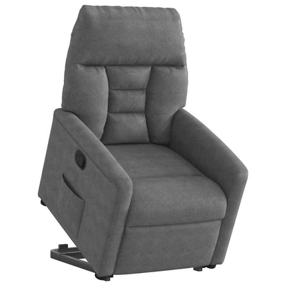vidaXL Relaxsessel mit Aufstehhilfe Dunkelgrau Mikrofasergewebe