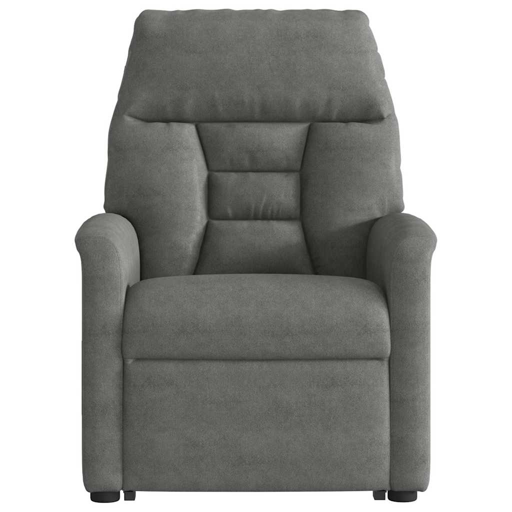 vidaXL Relaxsessel mit Aufstehhilfe Dunkelgrau Mikrofasergewebe