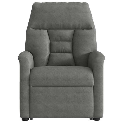 vidaXL Relaxsessel mit Aufstehhilfe Dunkelgrau Mikrofasergewebe
