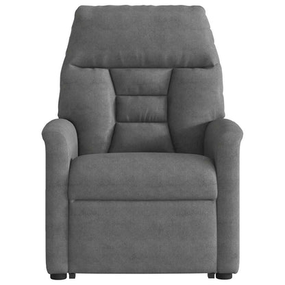 vidaXL Fauteuil de massage releveur gris foncé en tissu microfibre