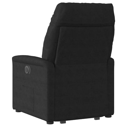 vidaXL Massagesessel mit Aufstehhilfe Schwarz Mikrofasergewebe