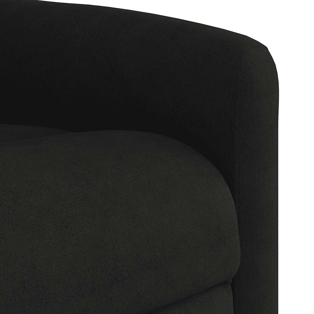 vidaXL Massagesessel mit Aufstehhilfe Schwarz Mikrofasergewebe